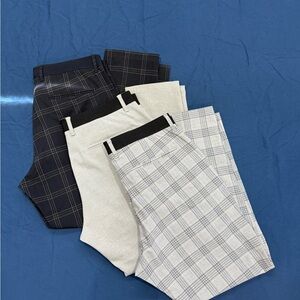 XL - Zara Men's Plaid Pants Bundle - Blue, Black, Gray